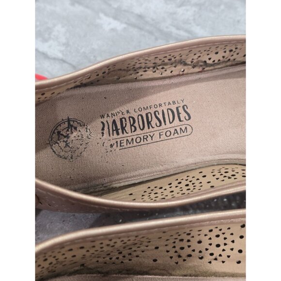 Harborsides Memory Foam Ballet Flats Rose Gold Slip On Shoes Women Sz 8 - Picture 6 of 7
